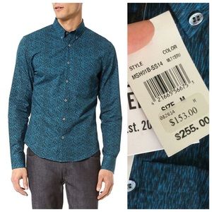 OPENING CEREMONY NWT Men’s White Noise Blue Button Shirt Sz Medium